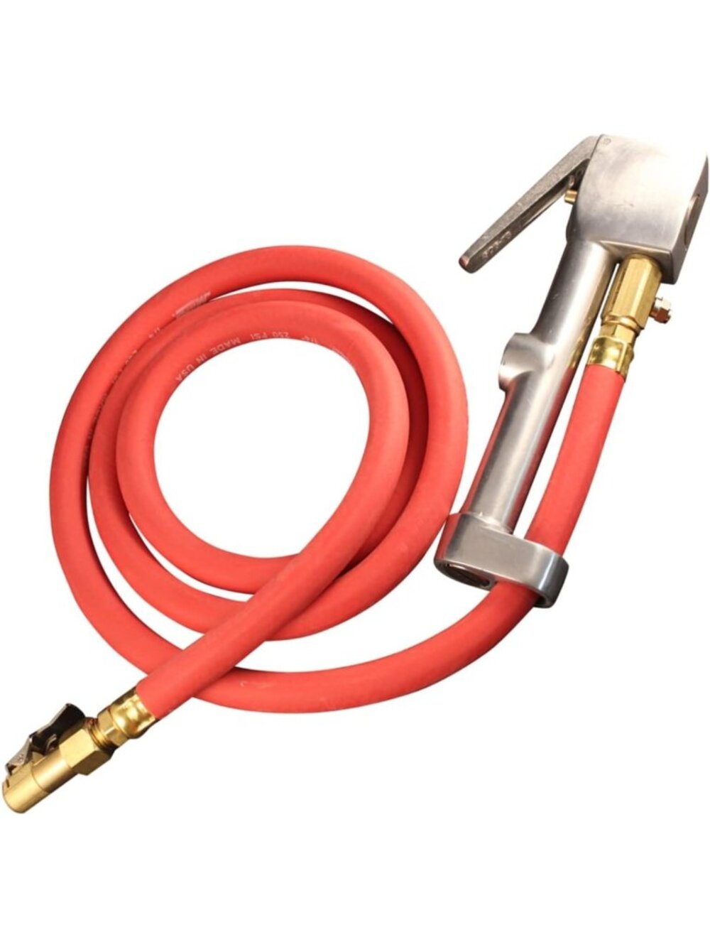 Analog Tire Inflator with Pressure Gauge, 5' Hose, Easy Clip-on Chuck, 10-160